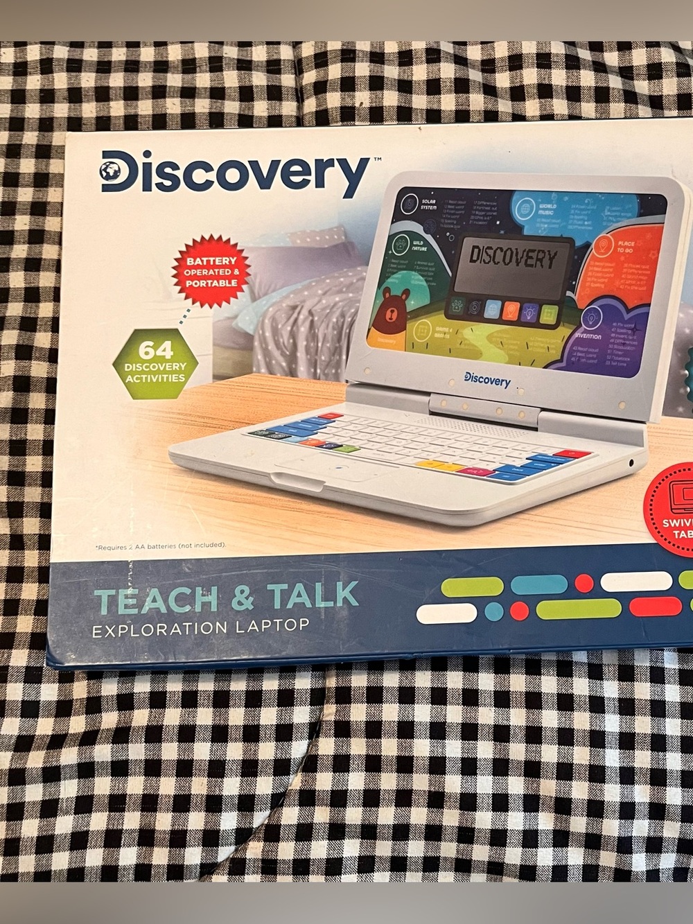 Discovery Teach & Talk Exploration Laptop - White with Blue & Green Accents